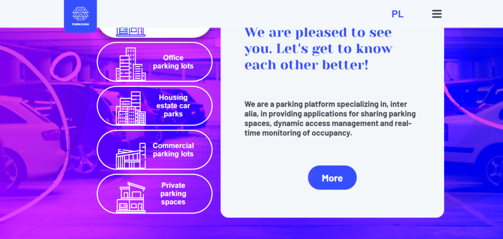 ParkCash website